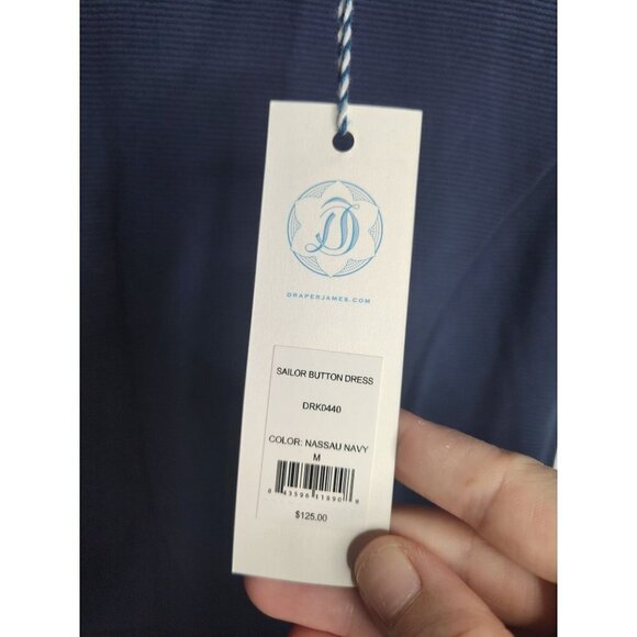 ☀️NWT Draper James Nassau Navy Sailor Ribbed Knit Dress, size M - Picture 6 of 11